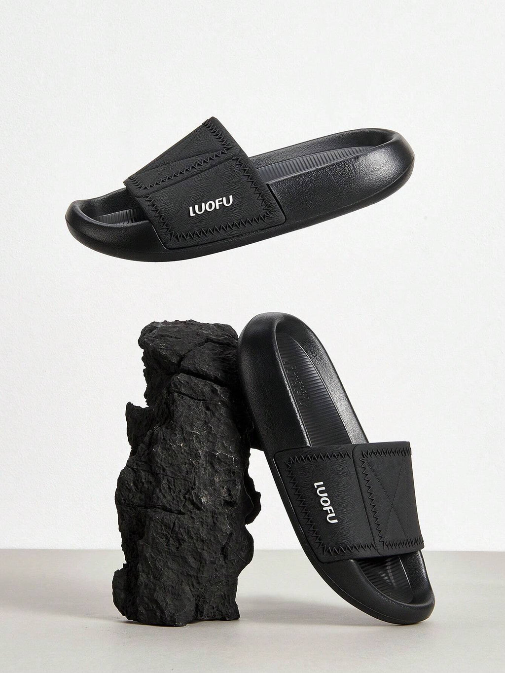 nouvelles diapositives d'oreiller sportives originales et confortables pour hommes de Luofu - Semelles épaisses résistantes à l'usure et absorbant les chocs, confort du couple