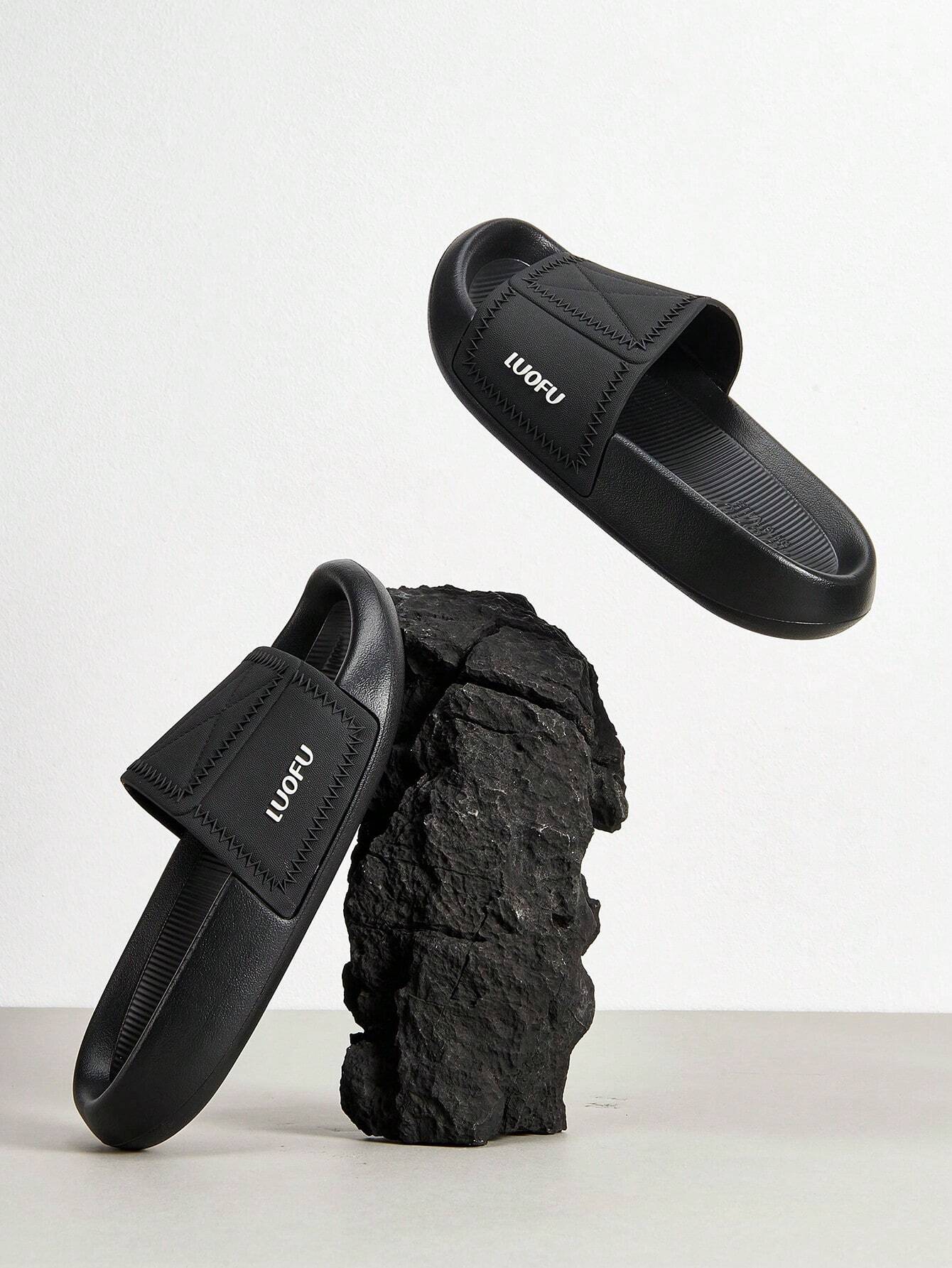nouvelles diapositives d'oreiller sportives originales et confortables pour hommes de Luofu - Semelles épaisses résistantes à l'usure et absorbant les chocs, confort du couple