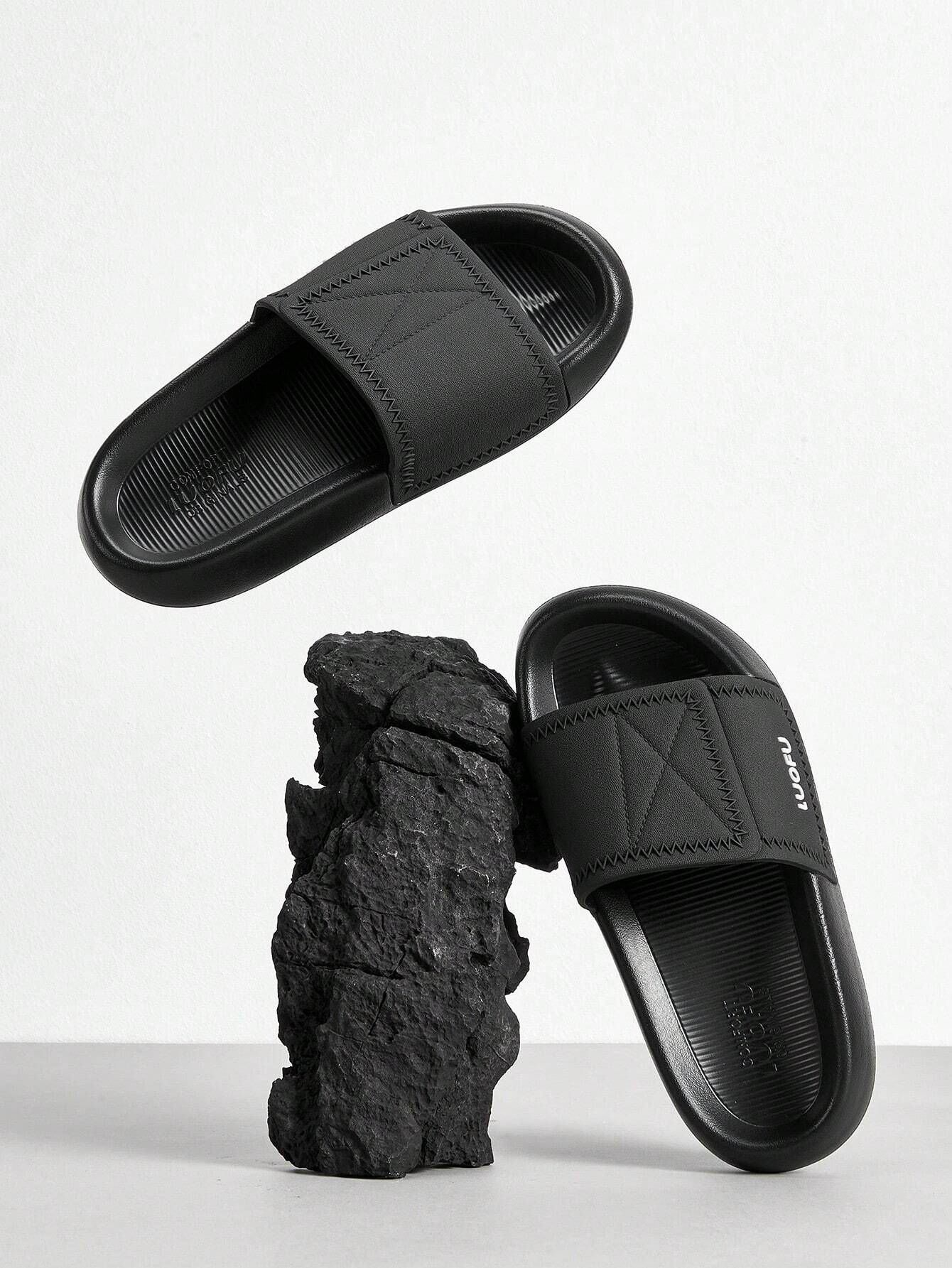 nouvelles diapositives d'oreiller sportives originales et confortables pour hommes de Luofu - Semelles épaisses résistantes à l'usure et absorbant les chocs, confort du couple