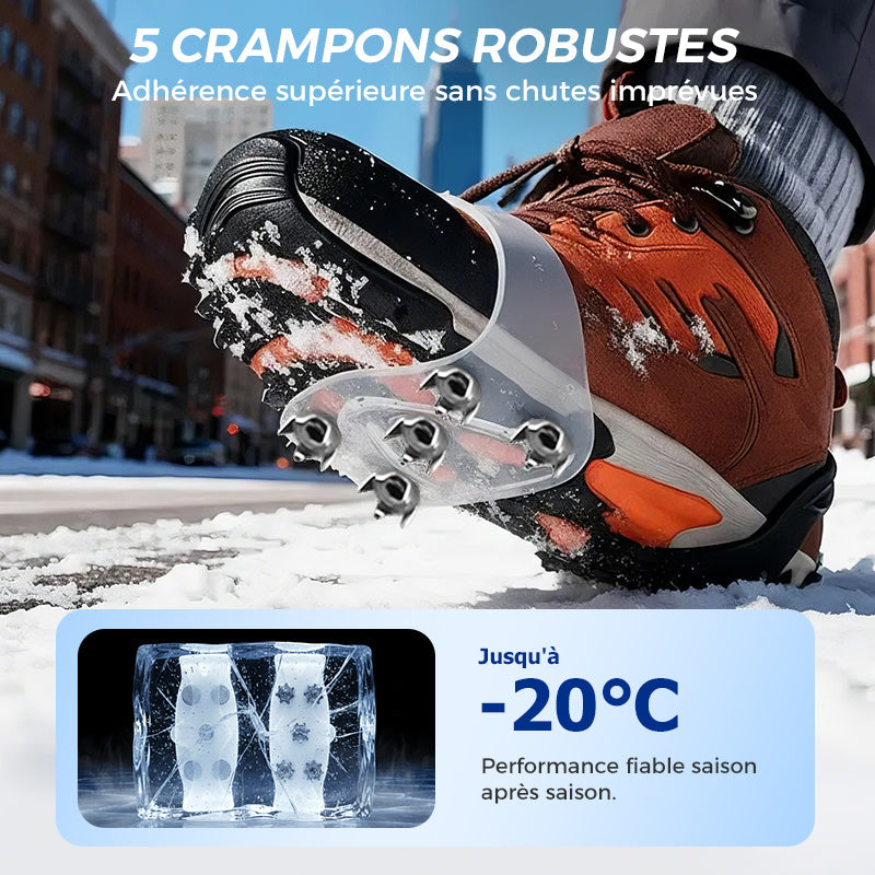 Crampons universels à 5 dents pour chaussures et bottes