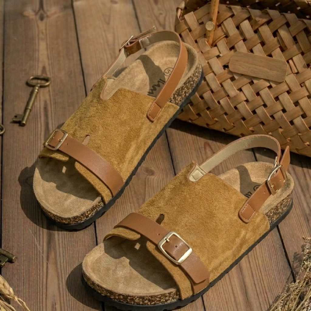 🌸 Elegant Comfort Buckle Sandals for Women – Summer Essential