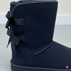 Bottines d'hiver confortables pour femmes, doublées de fourrure et ornées d'un nœud – Chaudes, élégantes et confortables
