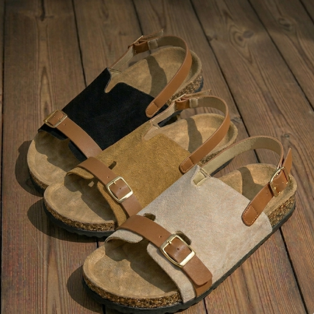 🌸 Elegant Comfort Buckle Sandals for Women – Summer Essential