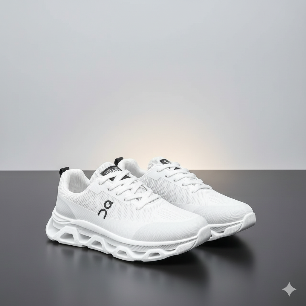 Men's running shoes with simple design, breathable, low-cut, non-slip rubber sole, lightweight fabric