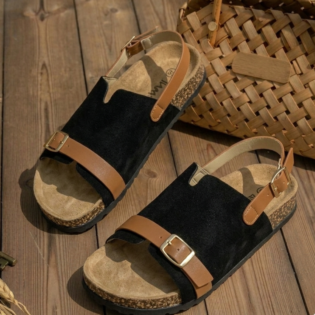 🌸 Elegant Comfort Buckle Sandals for Women – Summer Essential