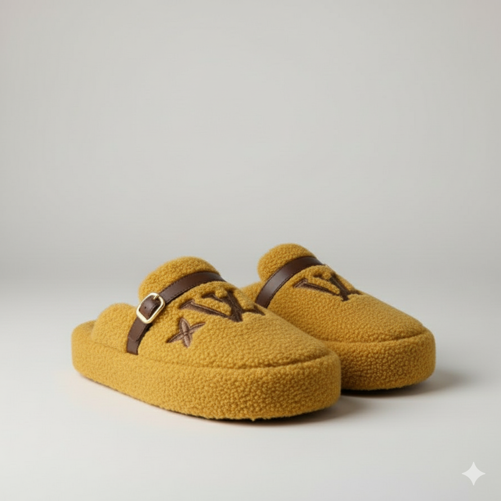 Chaussons en polaire Teddy : doigts de pied au chaud, boucle qui tient bien en place.