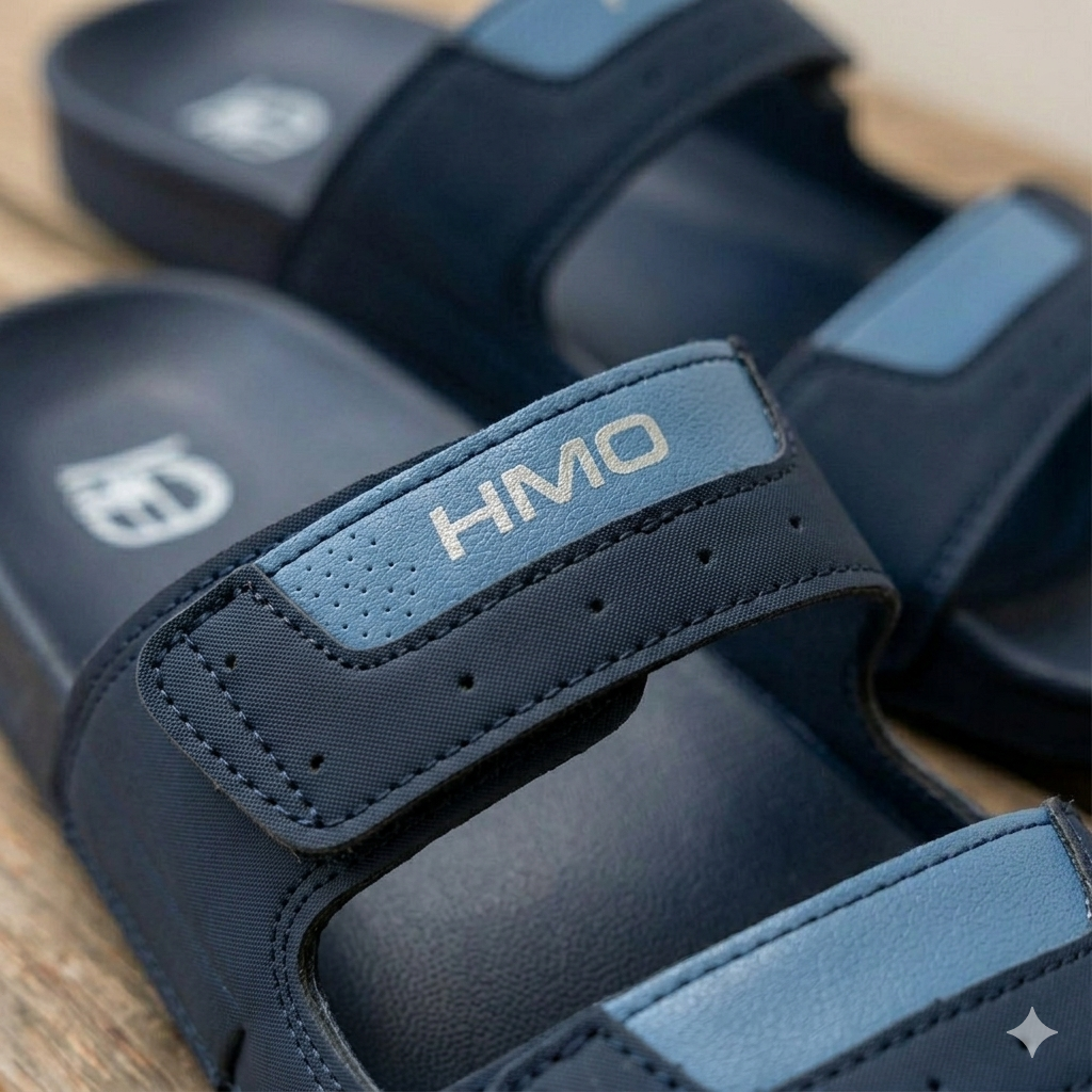 Men’s Dual-Strap Comfort Slide Sandals – Lightweight Casual Slip-On