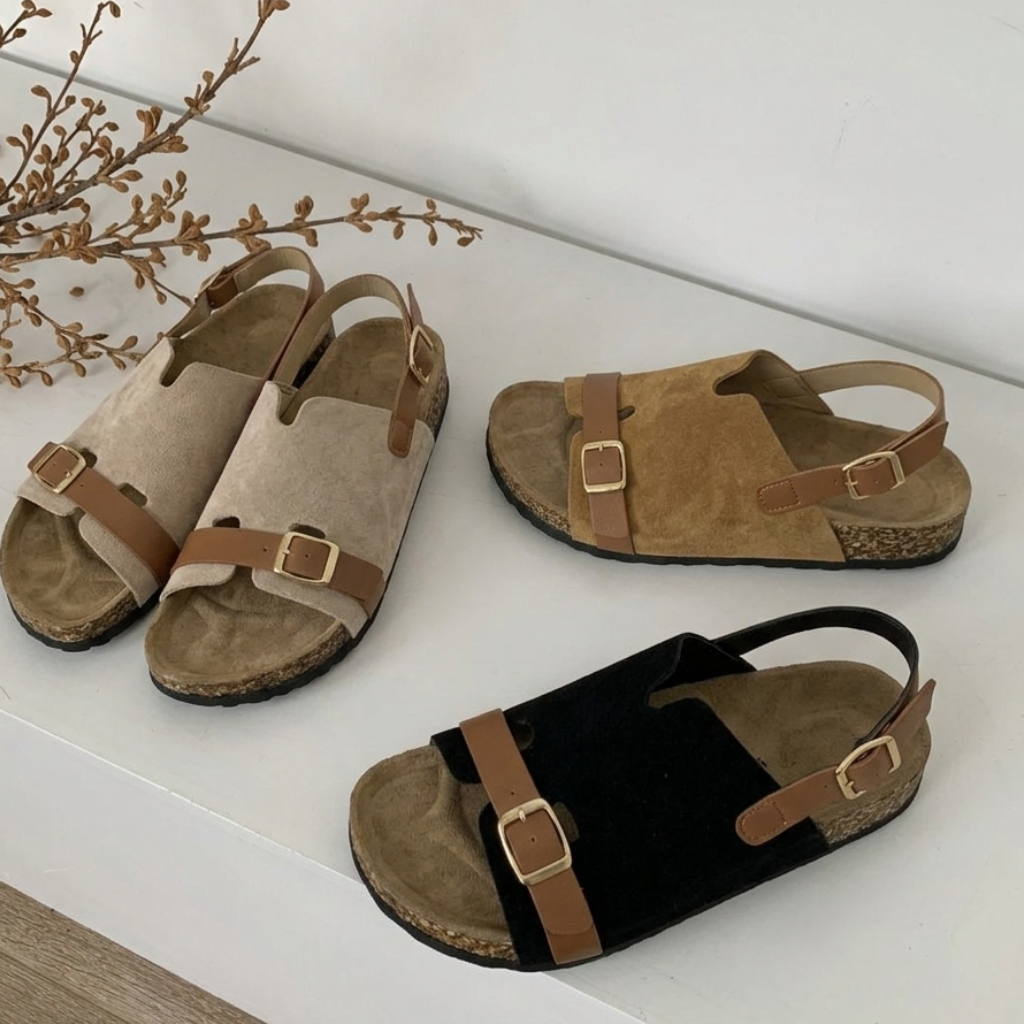 🌸 Elegant Comfort Buckle Sandals for Women – Summer Essential