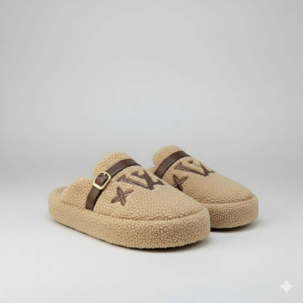 Chaussons en polaire Teddy : doigts de pied au chaud, boucle qui tient bien en place.