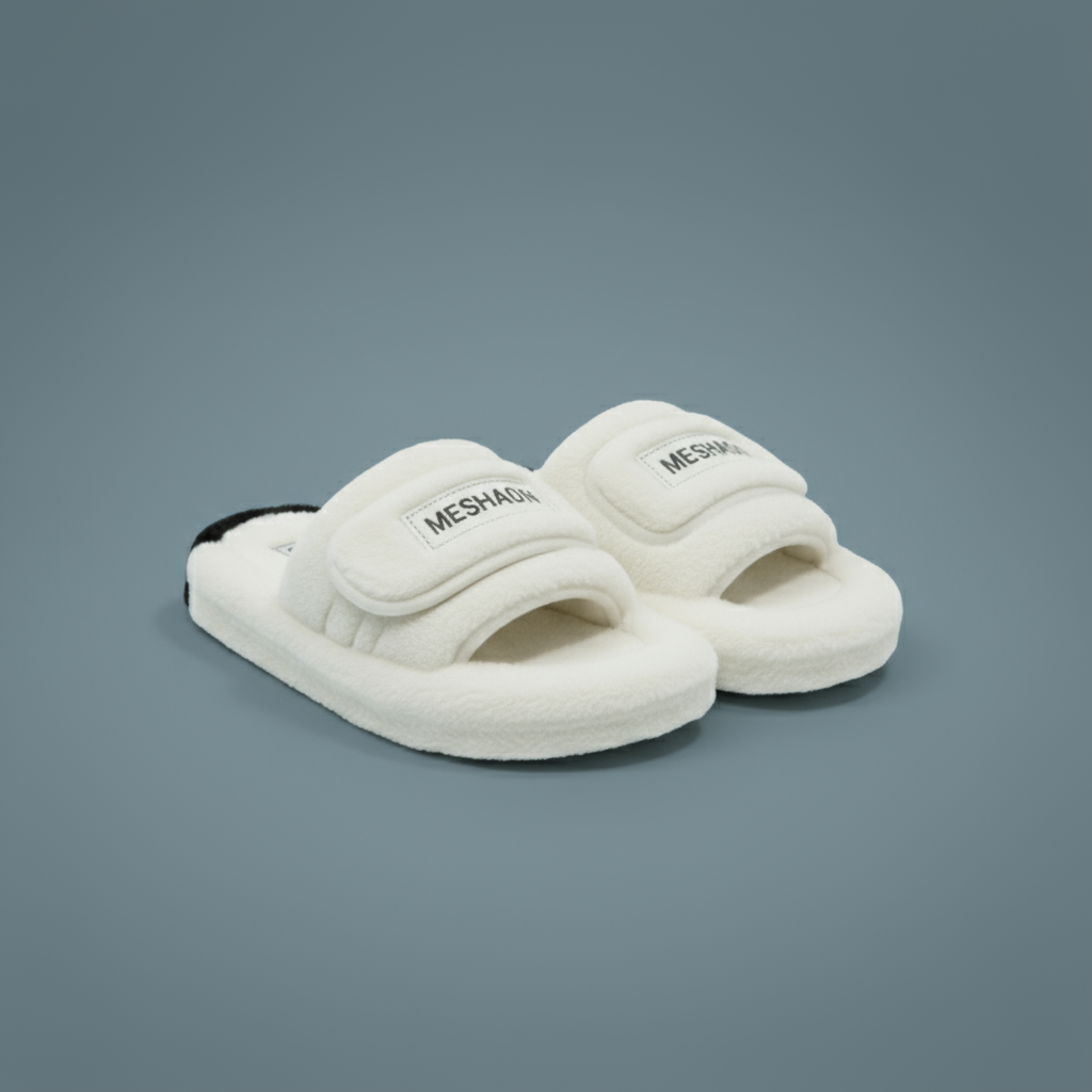 Chaussons de maison pour femmes avec bride moelleuse - Chauds et confortables grâce à leur large bride