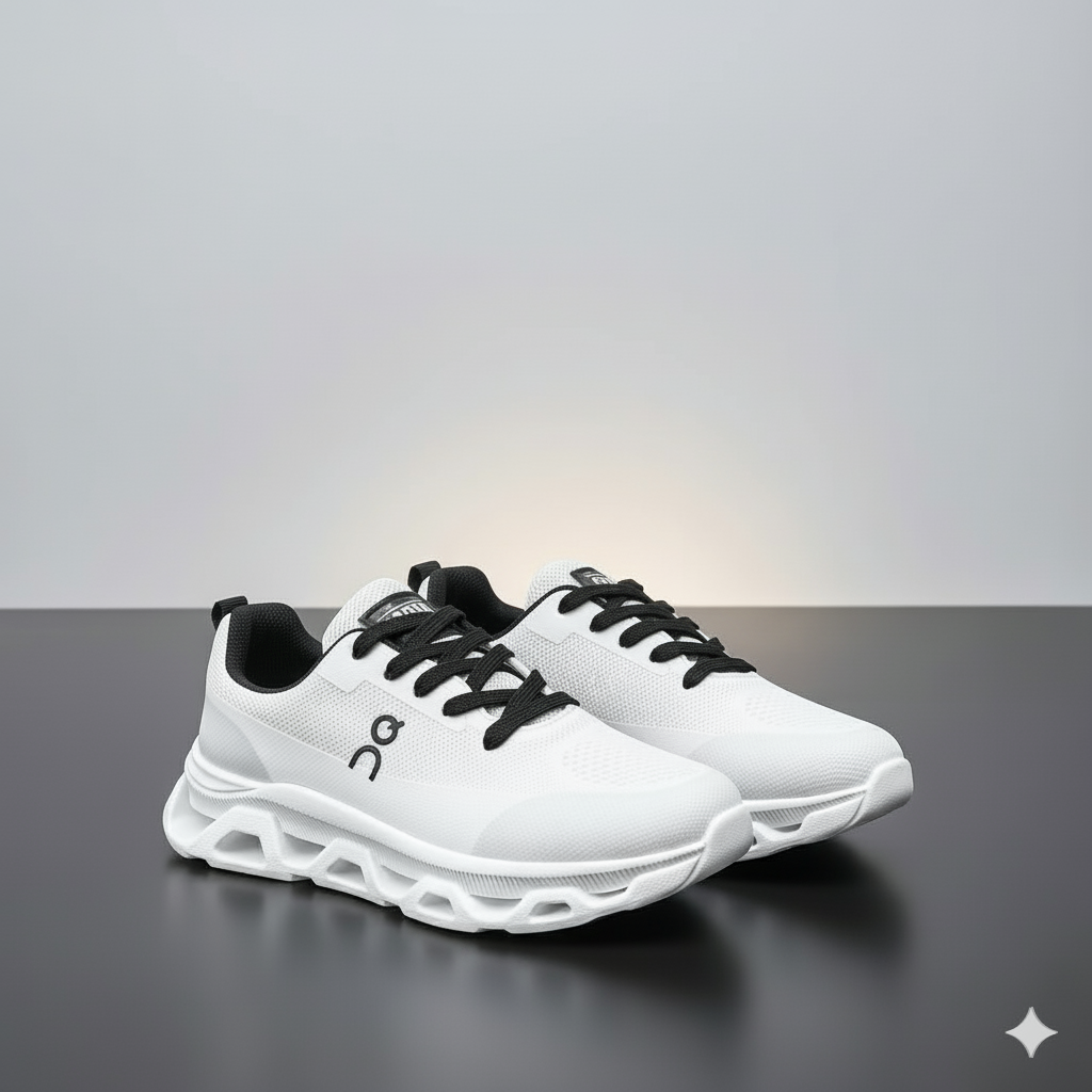 Men's running shoes with simple design, breathable, low-cut, non-slip rubber sole, lightweight fabric