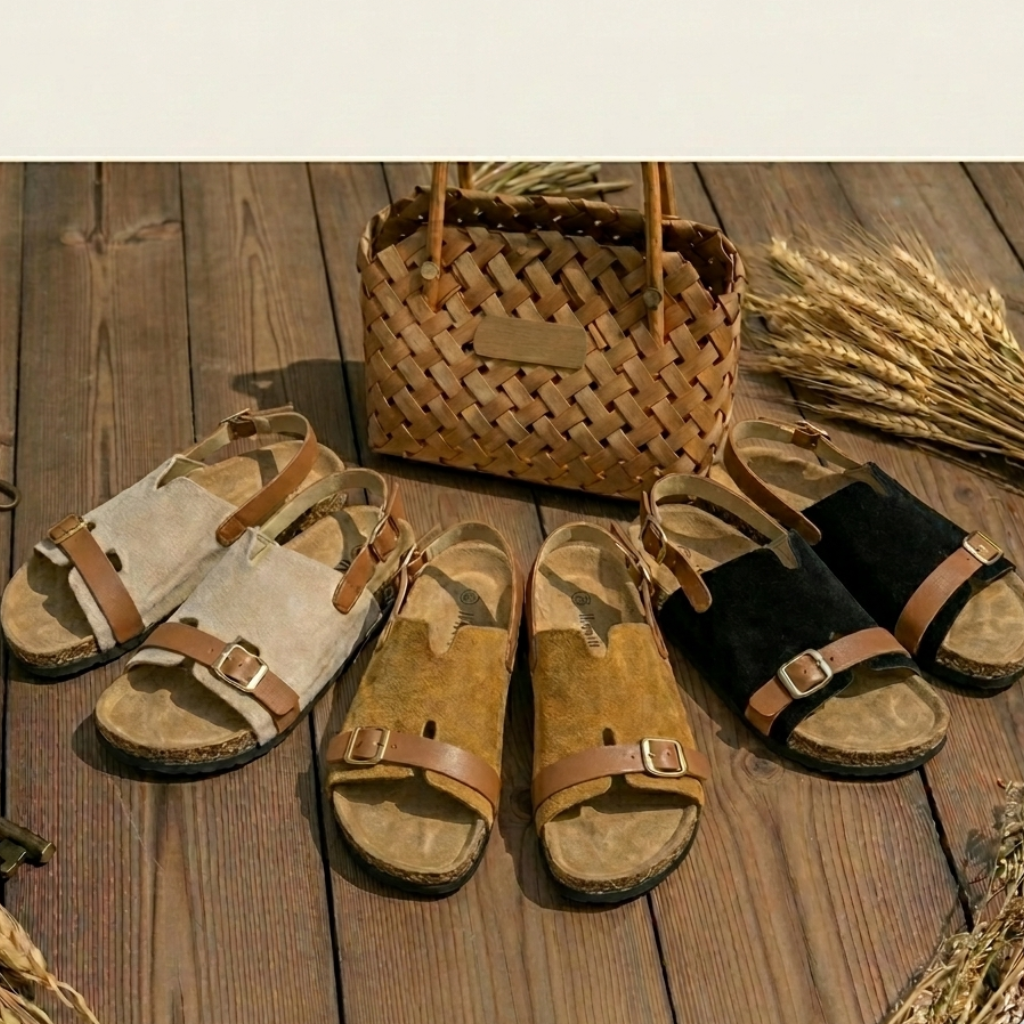 🌸 Elegant Comfort Buckle Sandals for Women – Summer Essential