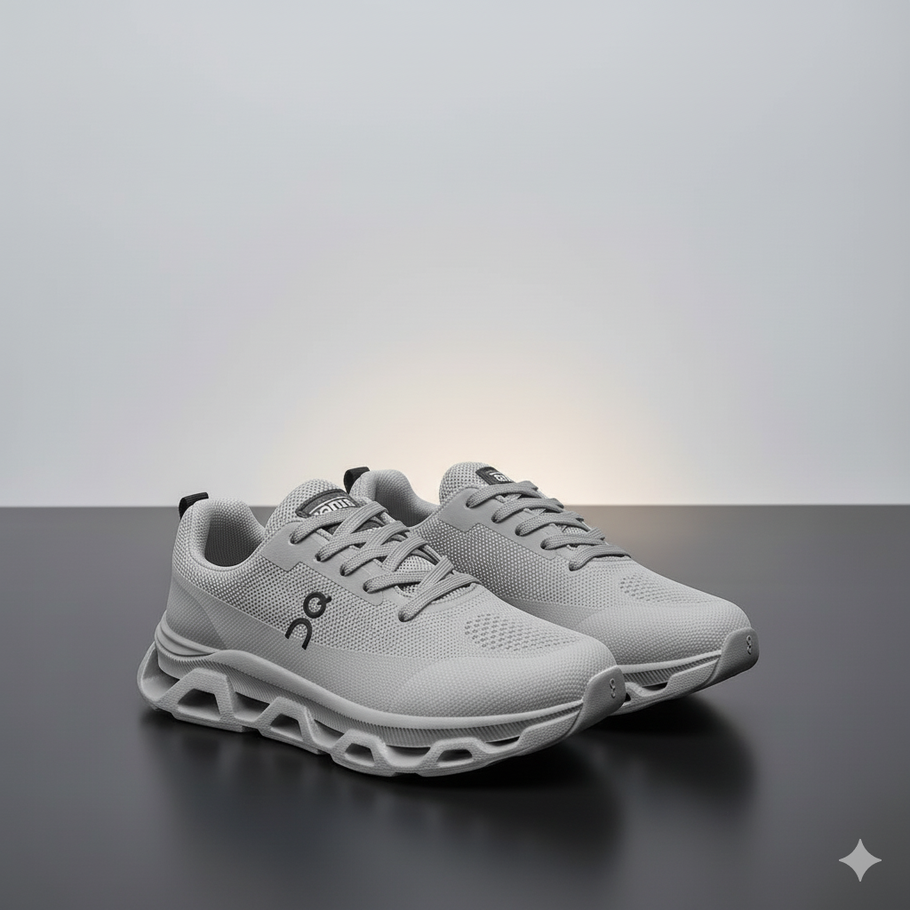 Men's running shoes with simple design, breathable, low-cut, non-slip rubber sole, lightweight fabric