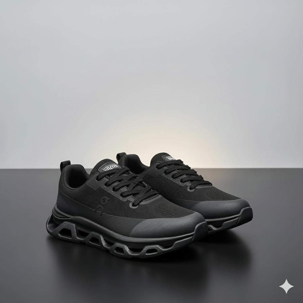 Men's running shoes with simple design, breathable, low-cut, non-slip rubber sole, lightweight fabric