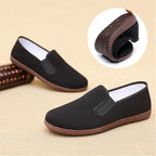 Chaussures en toile pour hommes, style ancien de Pékin – Chaussures de travail décontractées, souples, respirantes et antidérapantes, printemps et automne.