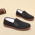 Chaussures en toile pour hommes, style ancien de Pékin – Chaussures de travail décontractées, souples, respirantes et antidérapantes, printemps et automne.