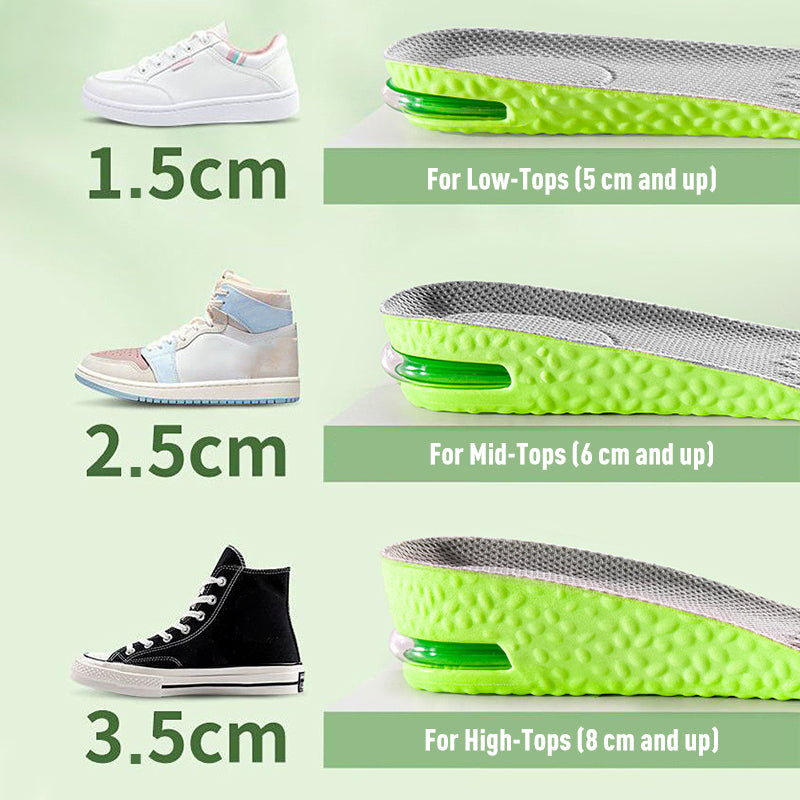 👟Semelles confortables avec coussin d'air et effet rehausseur