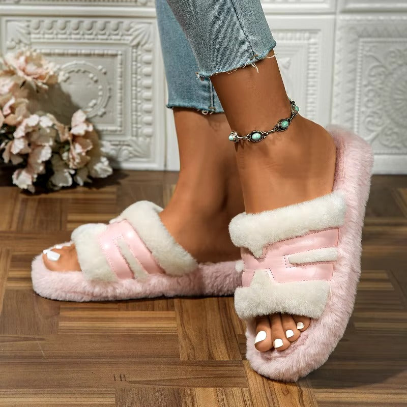 « Chaussons en fourrure de luxe pour femmes : chauds et confortables pour l'hiver »