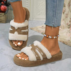 « Chaussons en fourrure de luxe pour femmes : chauds et confortables pour l'hiver »