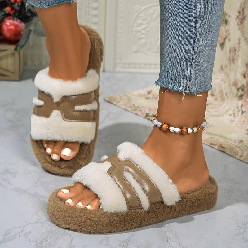 « Chaussons en fourrure de luxe pour femmes : chauds et confortables pour l'hiver »