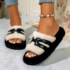 « Chaussons en fourrure de luxe pour femmes : chauds et confortables pour l'hiver »