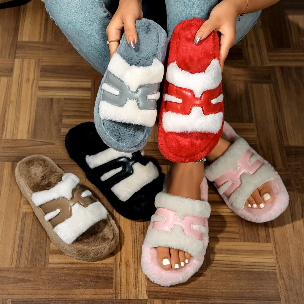 « Chaussons en fourrure de luxe pour femmes : chauds et confortables pour l'hiver »