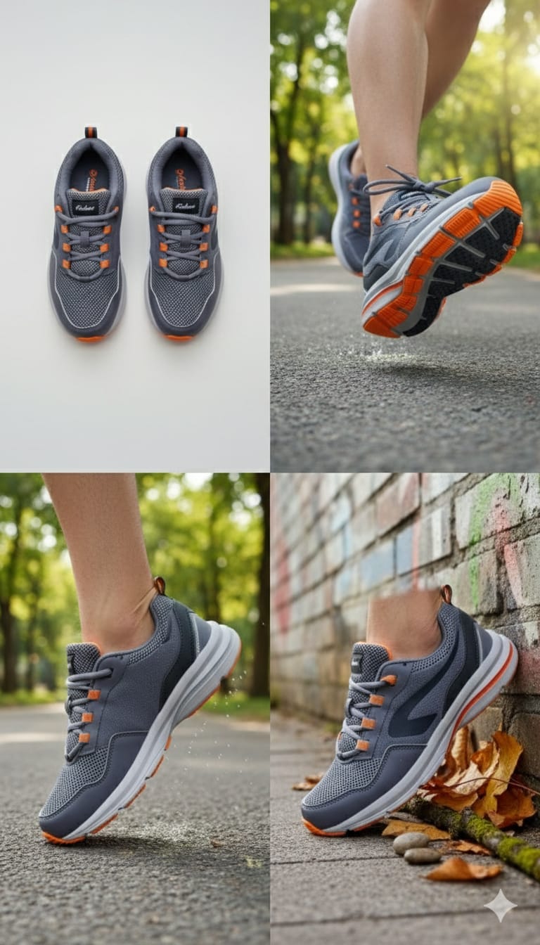 Baskets de running respirantes en mesh pour hommes – Chaussures de sport légères avec absorption des chocs et semelle antidérapante