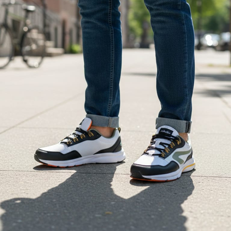 Baskets de running respirantes en mesh pour hommes – Chaussures de sport légères avec absorption des chocs et semelle antidérapante
