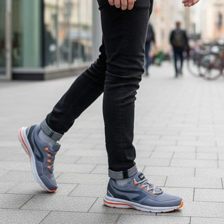 Baskets de running respirantes en mesh pour hommes – Chaussures de sport légères avec absorption des chocs et semelle antidérapante
