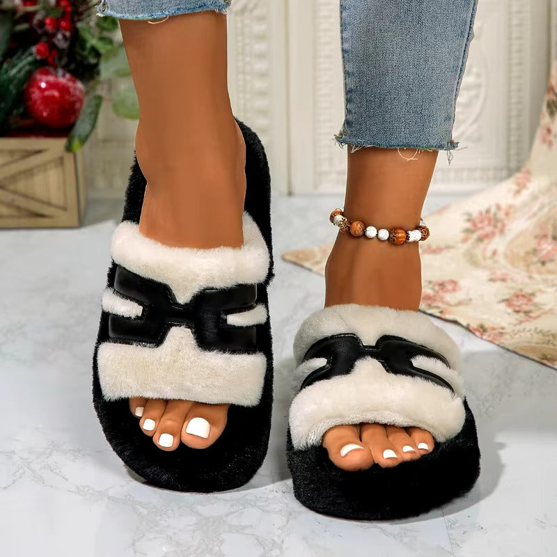 « Chaussons en fourrure de luxe pour femmes : chauds et confortables pour l'hiver »