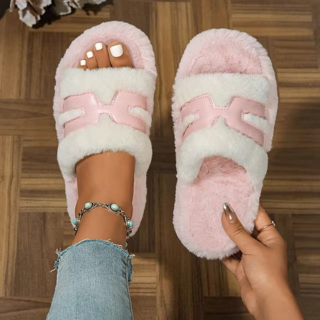 « Chaussons en fourrure de luxe pour femmes : chauds et confortables pour l'hiver »