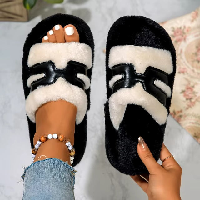 « Chaussons en fourrure de luxe pour femmes : chauds et confortables pour l'hiver »