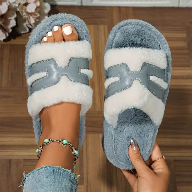 « Chaussons en fourrure de luxe pour femmes : chauds et confortables pour l'hiver »