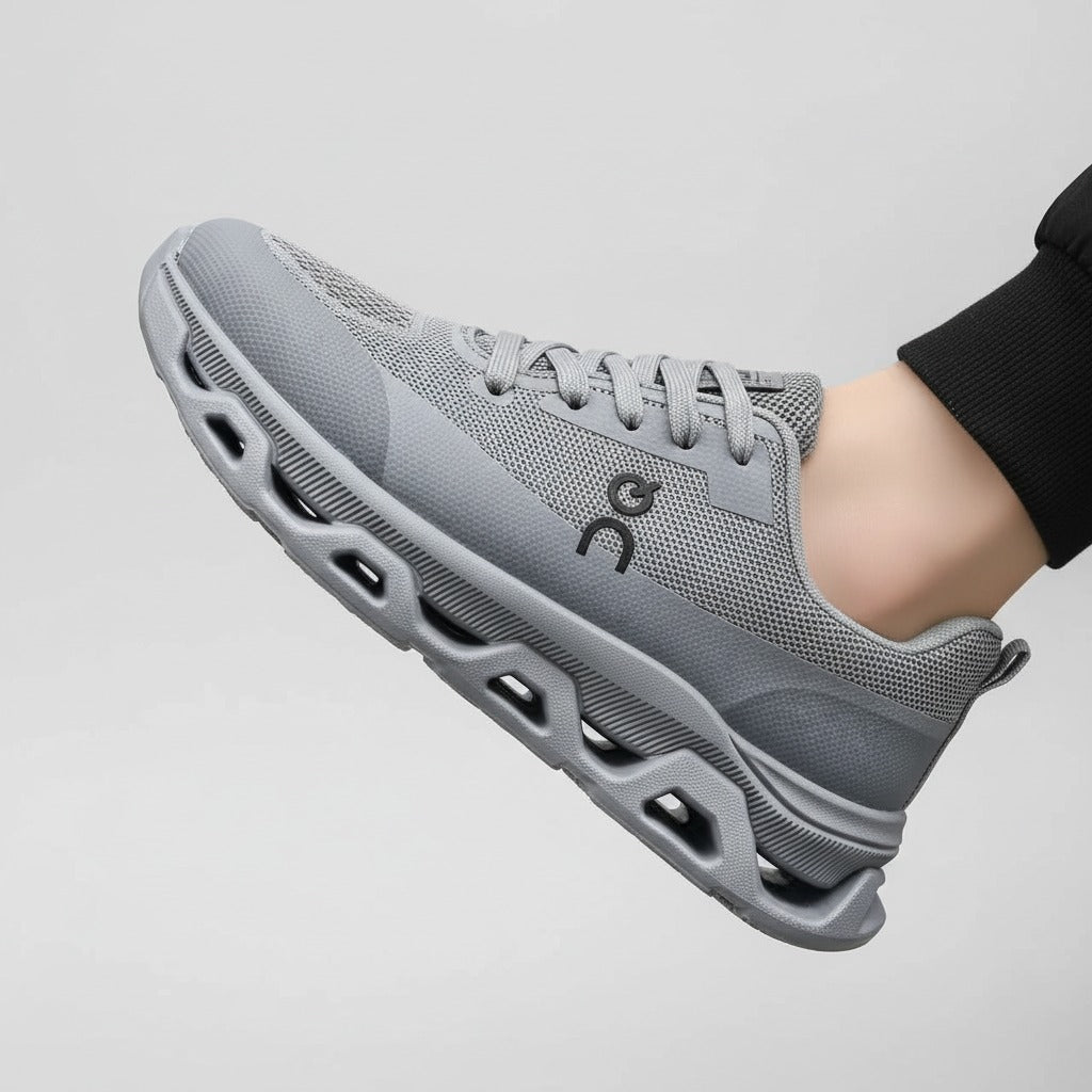 Men's running shoes with simple design, breathable, low-cut, non-slip rubber sole, lightweight fabric