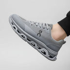 Men's running shoes with simple design, breathable, low-cut, non-slip rubber sole, lightweight fabric