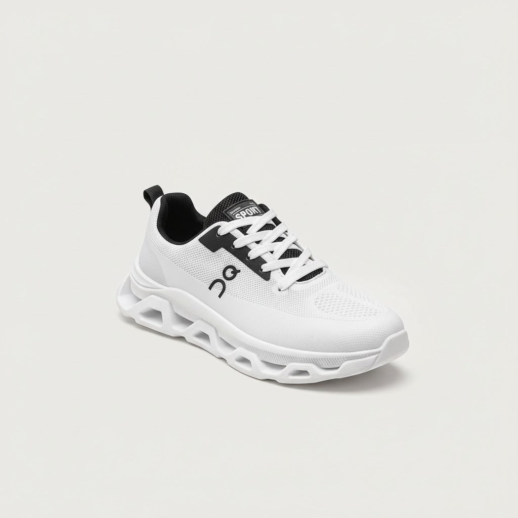 Men's running shoes with simple design, breathable, low-cut, non-slip rubber sole, lightweight fabric
