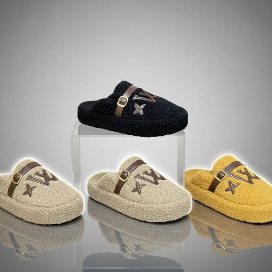 Chaussons en polaire Teddy : doigts de pied au chaud, boucle qui tient bien en place.