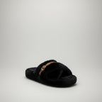 Chaussons en peluche pour femmes : chaudes, respirantes, à bout ouvert et à boucle