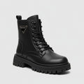 Bottines à lacets à semelle épaisse pour femmes