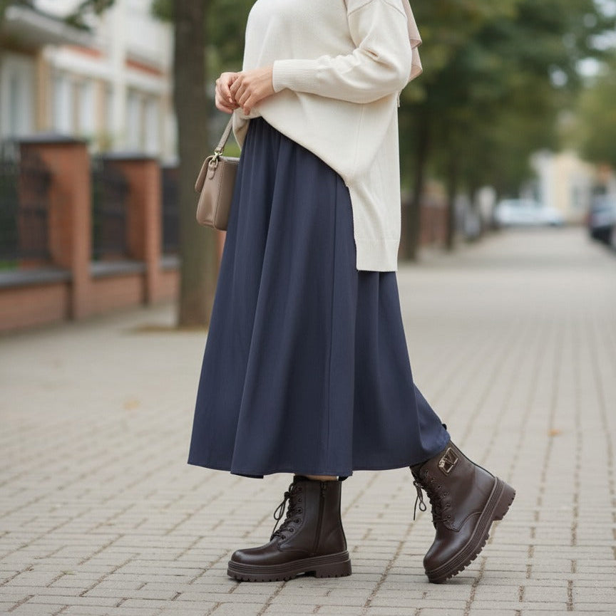 Bottines à plateforme pour femmes, lacets, style décontracté, confortables au quotidien