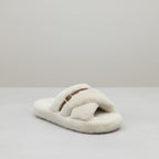 Chaussons en peluche pour femmes : chaudes, respirantes, à bout ouvert et à boucle