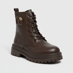 Bottines à plateforme pour femmes, lacets, style décontracté, confortables au quotidien