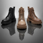 Bottines à lacets à semelle épaisse pour femmes