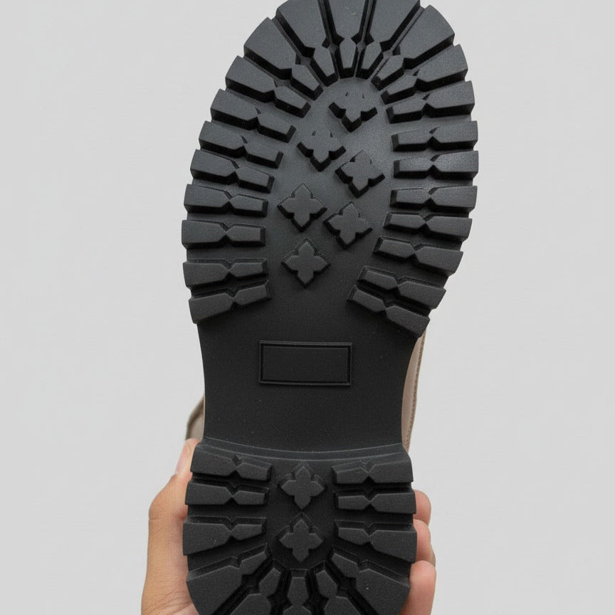 Bottines à lacets à semelle épaisse pour femmes