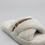 Chaussons en peluche pour femmes : chaudes, respirantes, à bout ouvert et à boucle