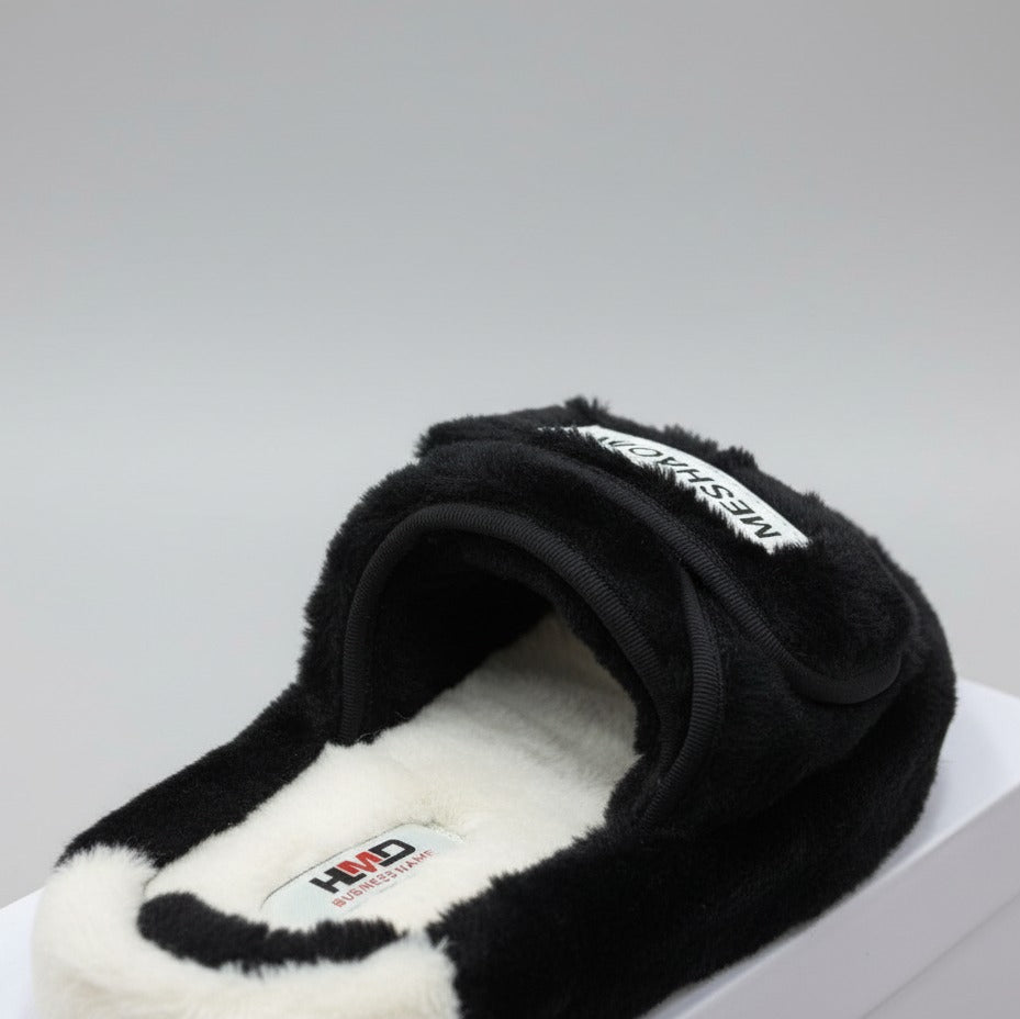 Chaussons de maison pour femmes avec bride moelleuse - Chauds et confortables grâce à leur large bride
