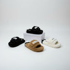 Chaussons de maison pour femmes avec bride moelleuse - Chauds et confortables grâce à leur large bride