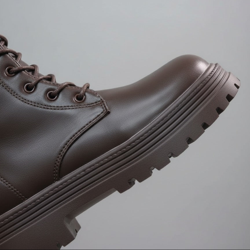 Bottines à plateforme pour femmes, lacets, style décontracté, confortables au quotidien