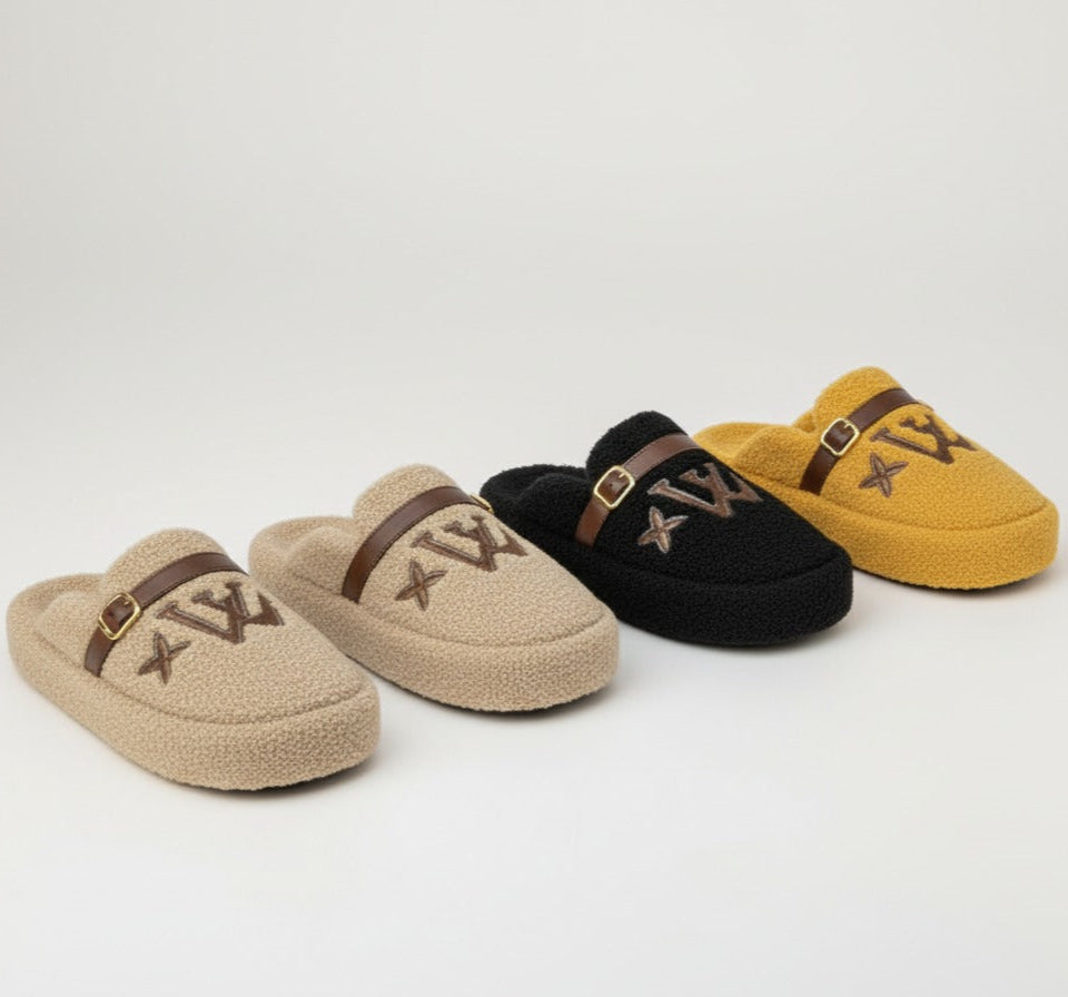 Chaussons en polaire Teddy : doigts de pied au chaud, boucle qui tient bien en place.