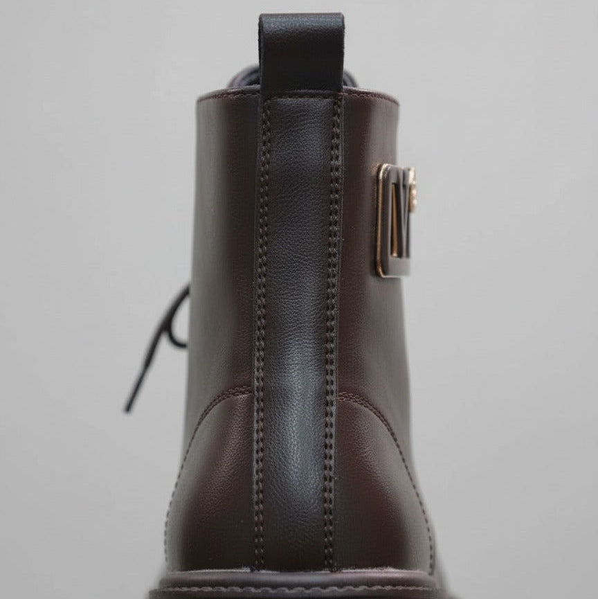 Bottines à plateforme pour femmes, lacets, style décontracté, confortables au quotidien